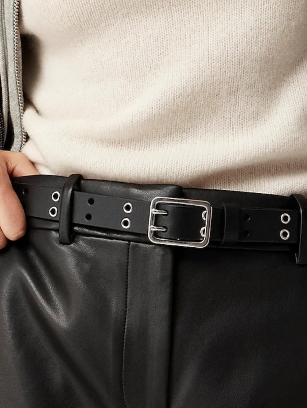 J. Crew Italian Grommet Leather Belt - Picture 7 of 7